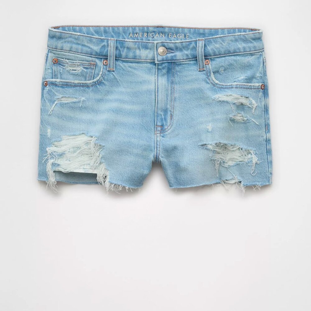 American Eagle Stretch Ripped Denim Perfect Shortie - Size 2